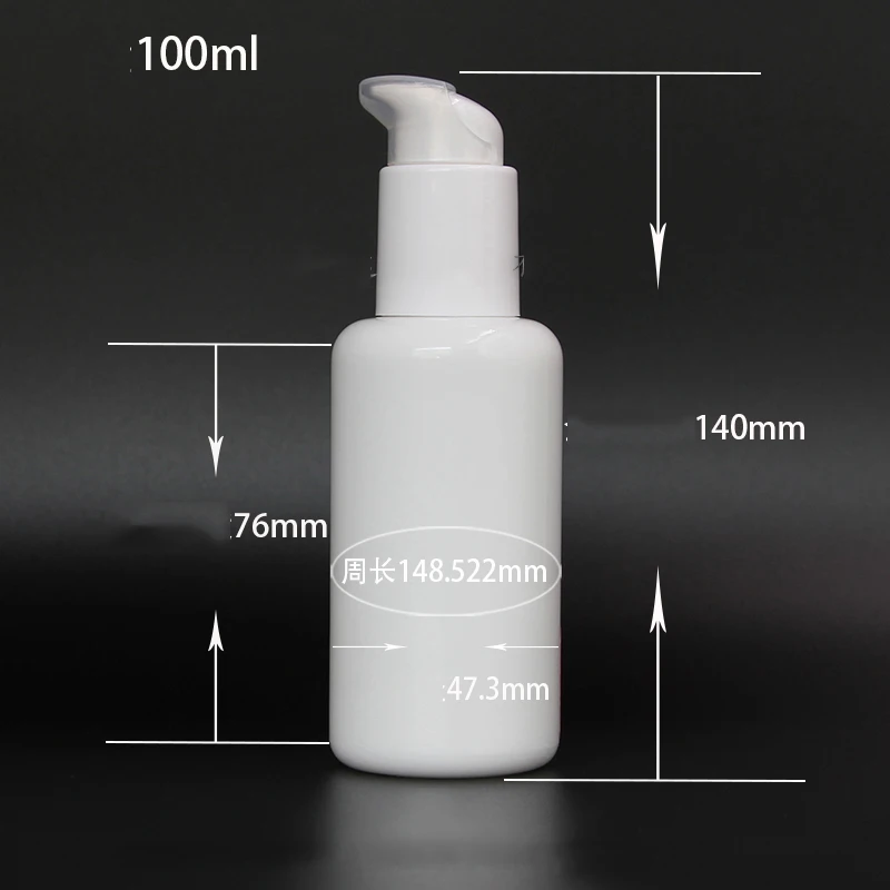40ml 100ml 120ml 200ml White Ceramic Refillable Bottles Travel Glass Bottle Pump Lotion Bottles for Cosmetic Packing