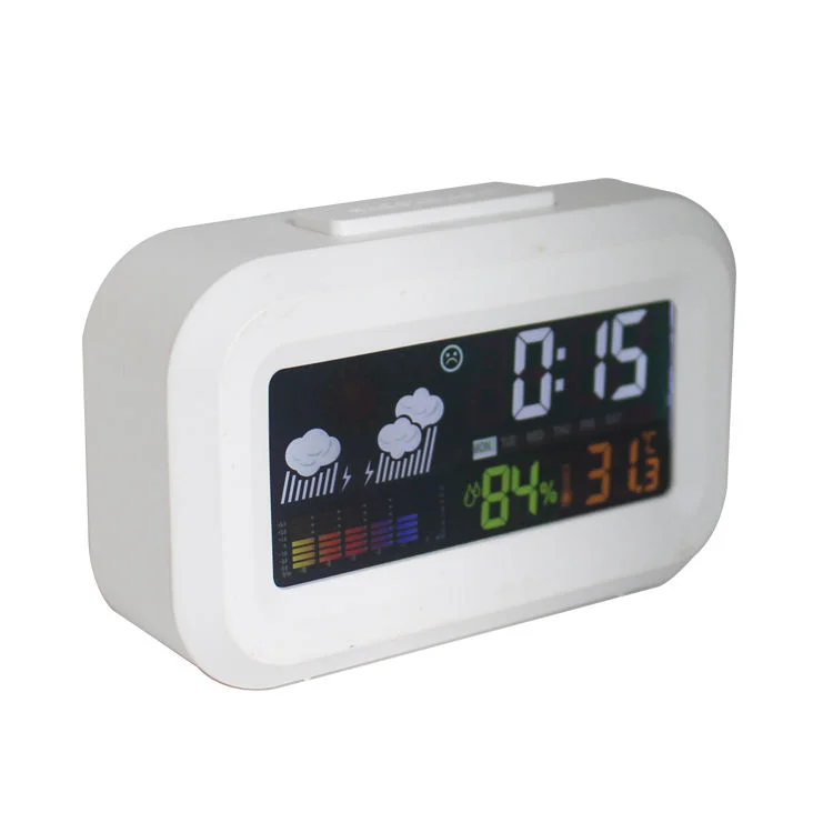 Portable Small Pocket Home Desktop Weather Clock Travel Electronic Digital Color Screen Weather Forecast Clock