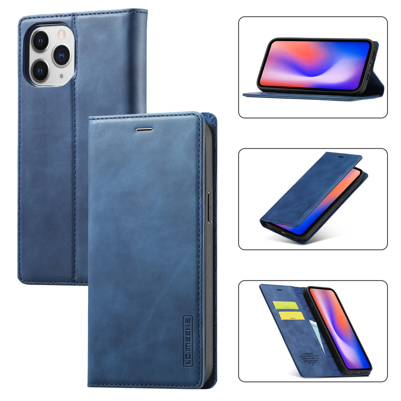 Lc Imeeke For Iphone 12 Leather Case With Card Slots Magnetic Wallet Phone Bags Cover For Iphone 12 Mini 12 Pro Max Flip Case Buy High Quality Strong Magnetic Leather Wallet Phone