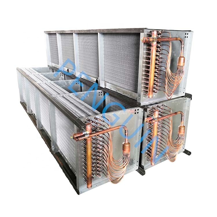 Copper Tube Aluminum Fin Water Cooled Condenser Coil Refrigeration