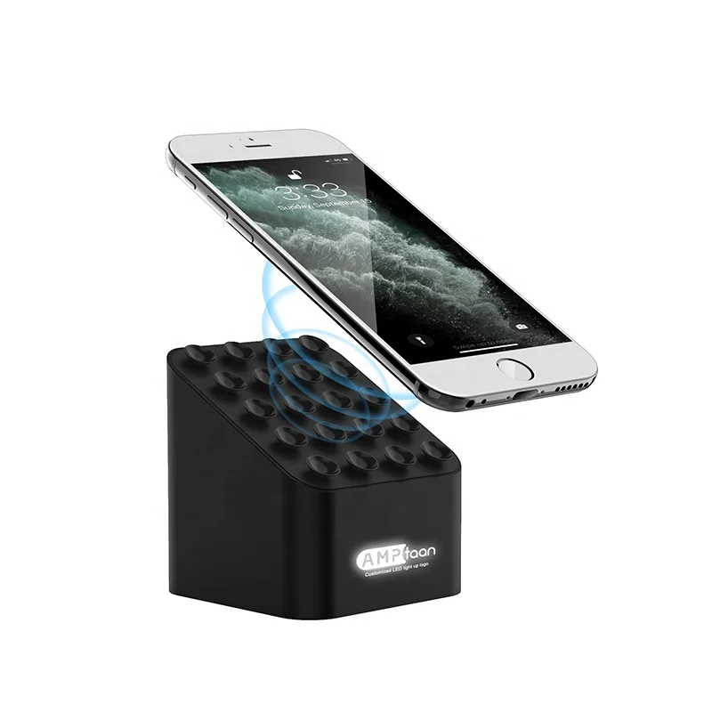 BT-125L Новое поступление 5 Вт с присоской светодиодный светящийся спикер Беспроводное зарядное устройство