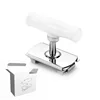 Girador de tapas con mango blanco, modelo antideslizante (caja blanca).