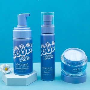 Private Label Korean Face Beauty Products Hydrating Facial Skin Care Coréen Set Oil-Control Acne 3 Piece Skin Care Set for Boys