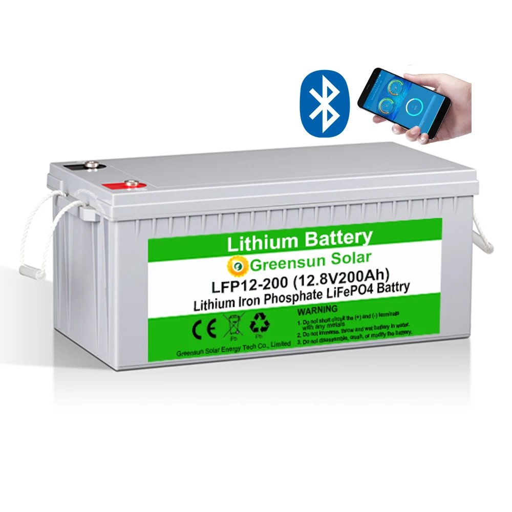 Greensun 12.8V 200ah LiFePO4 Battery Home Storage 12v 100ah 200AH Lifepo4 Battery Pack