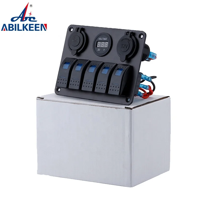 Pannello Di Test Per Doppia Batteria 12V - Con Voltmetro E Interruttore ON-OFF-ON | Per Barche, Camper, Auto