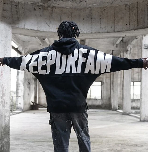 Custom Hip Pop Pullover Sweatshirt Hoodie Cotton Print Drop Shoulder Oversized Heavyweight Streetwear Hoodies gallery 2