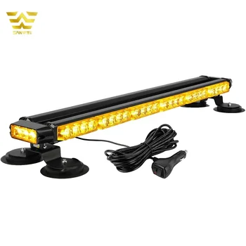 Double Side Magnetic Car Lamp Grille Amber Traffic Advisor Emergency Warning Flash Light Bar for Emergency use