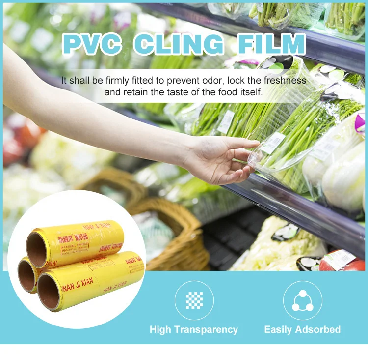 Food Grade Transparent Super Clear Food Wrap PVC Cling Film - China  Preservative Film, PVC Cling Film