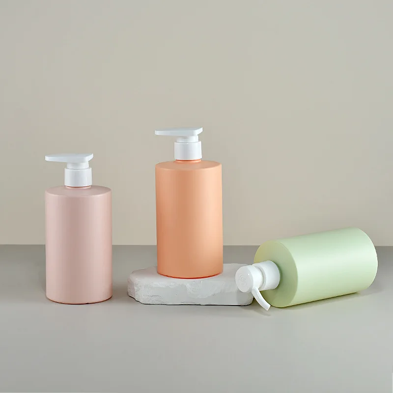 500ml HDPE Plastic Shampoo Bottle Soft Touch Cosmetic Packaging Plastic Bottle