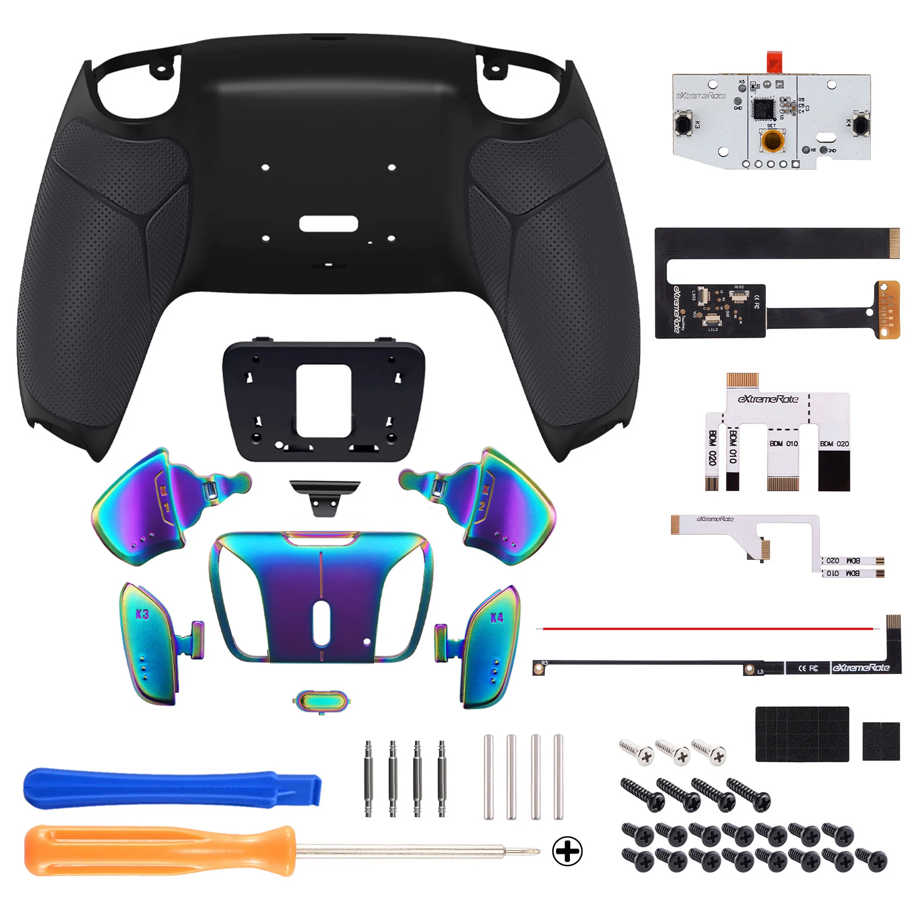 PS5 DualSense コントローラ extremerate rise4 Amazon.com: eXtremeRate Black Programable RISE4 Remap Kit