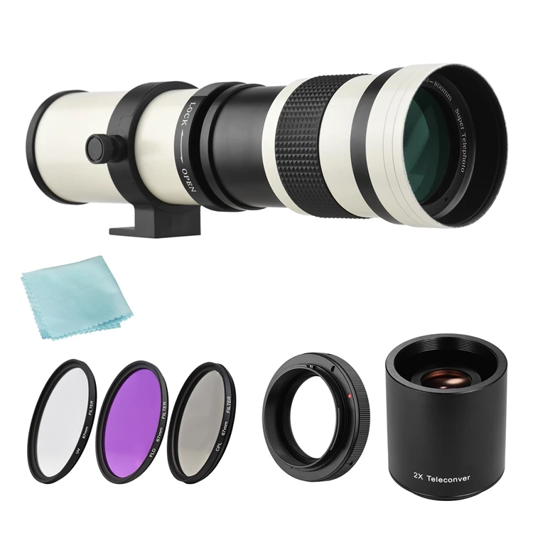 MF超望遠ズームレンズF/8.3-16 420-800mmTマウントUV/CPL/FLD