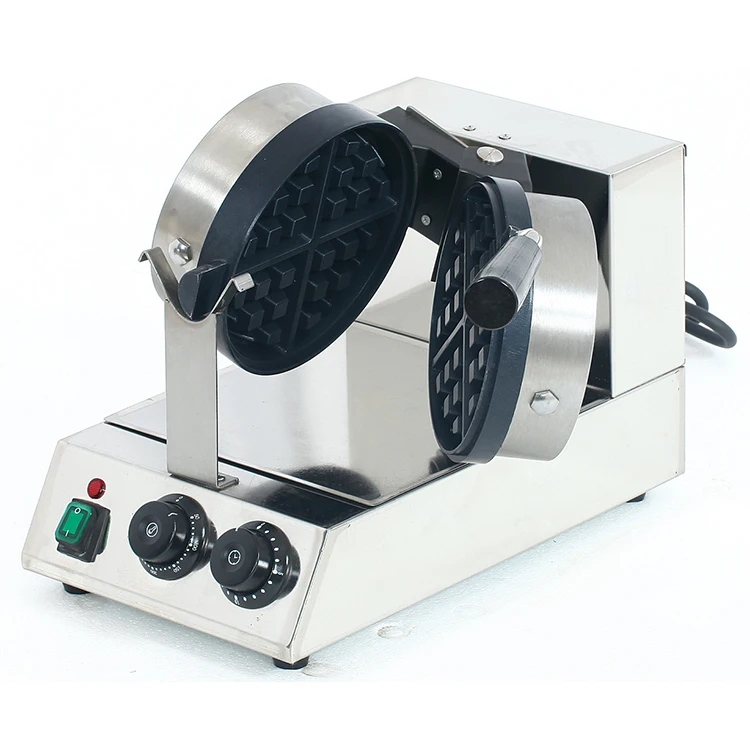 Single Heads Automatic Cake Waffle Making Rotary Commercial Belgian Waffle Pancake Machine