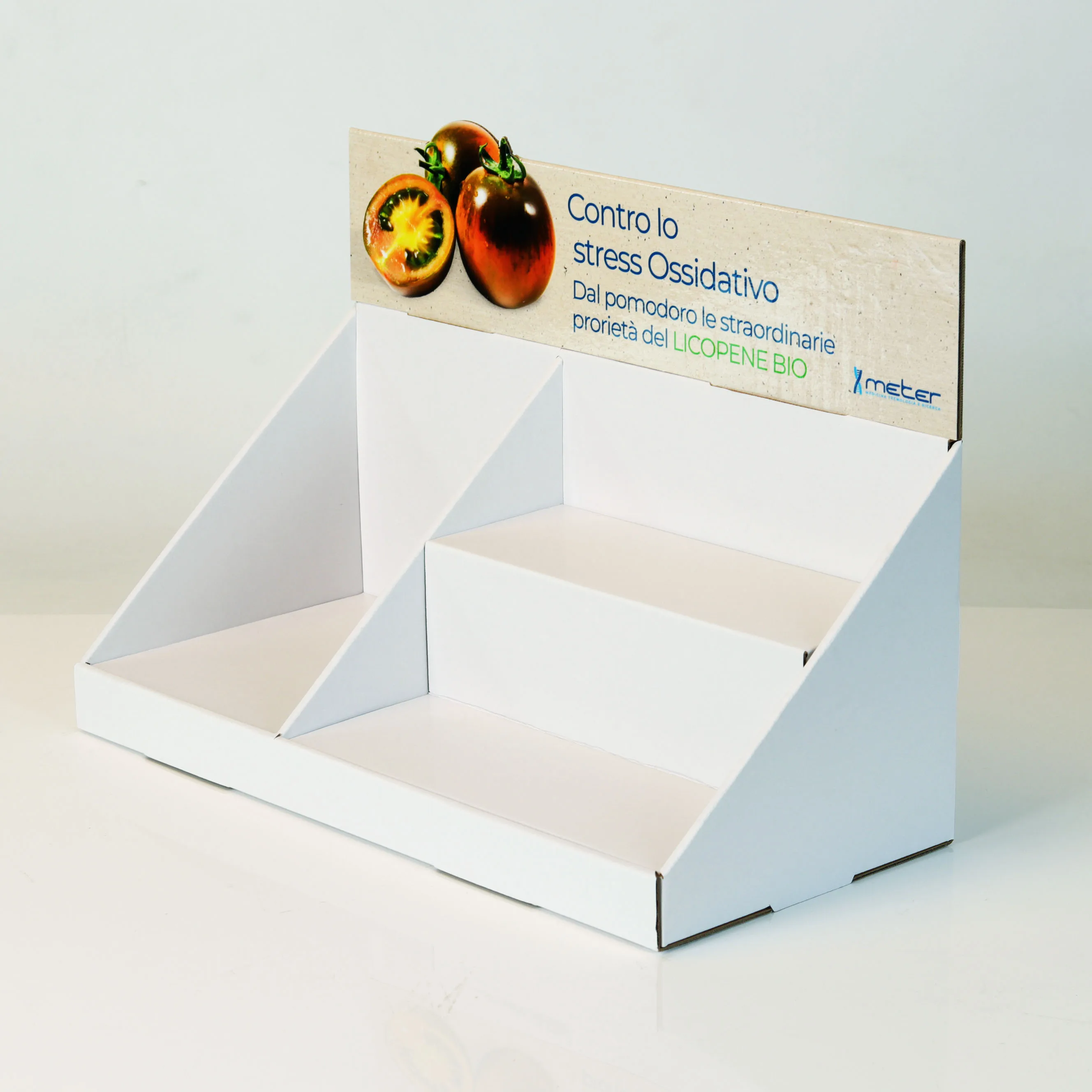 Custom Printed Corrugated Cardboard Countertop Exhibitor Displays Retail Folding Advertising for Store Show & Supermarket Use
