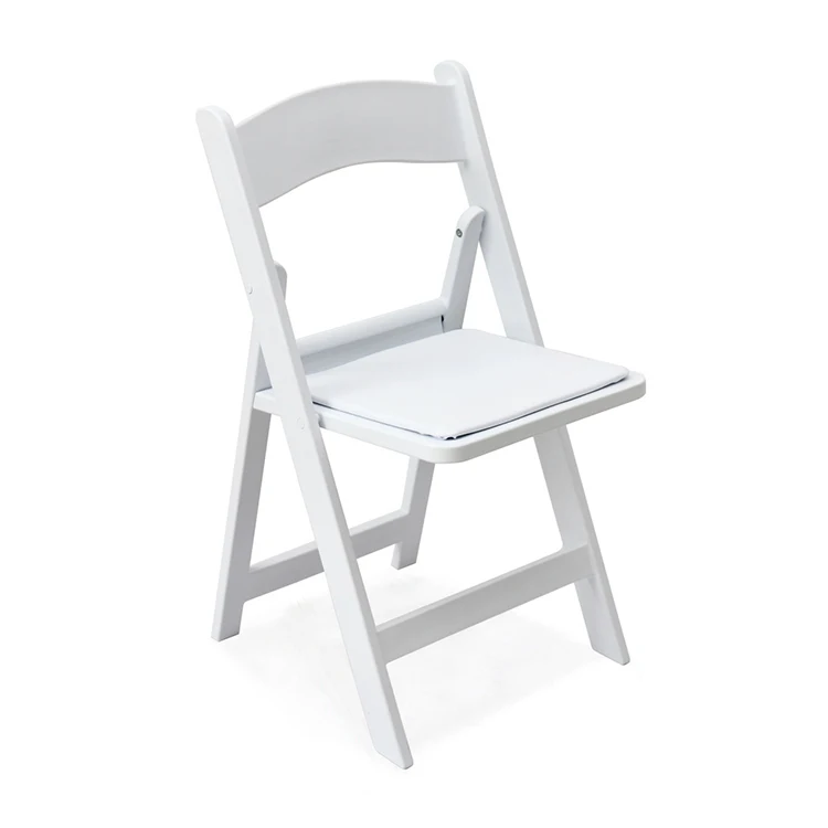 Wedding Party Event Garden Furniture Manufacturer Supplies Lightweight Foldable Padded Resin Outdoor Folding White Plastic Chair