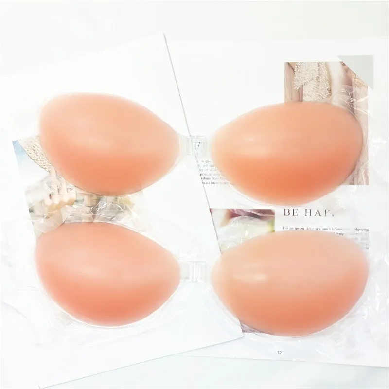 Invisible Strapless Bra Girls Sexy Image Push-Up Silicone Bra with Front Closure for Weeding Dress
