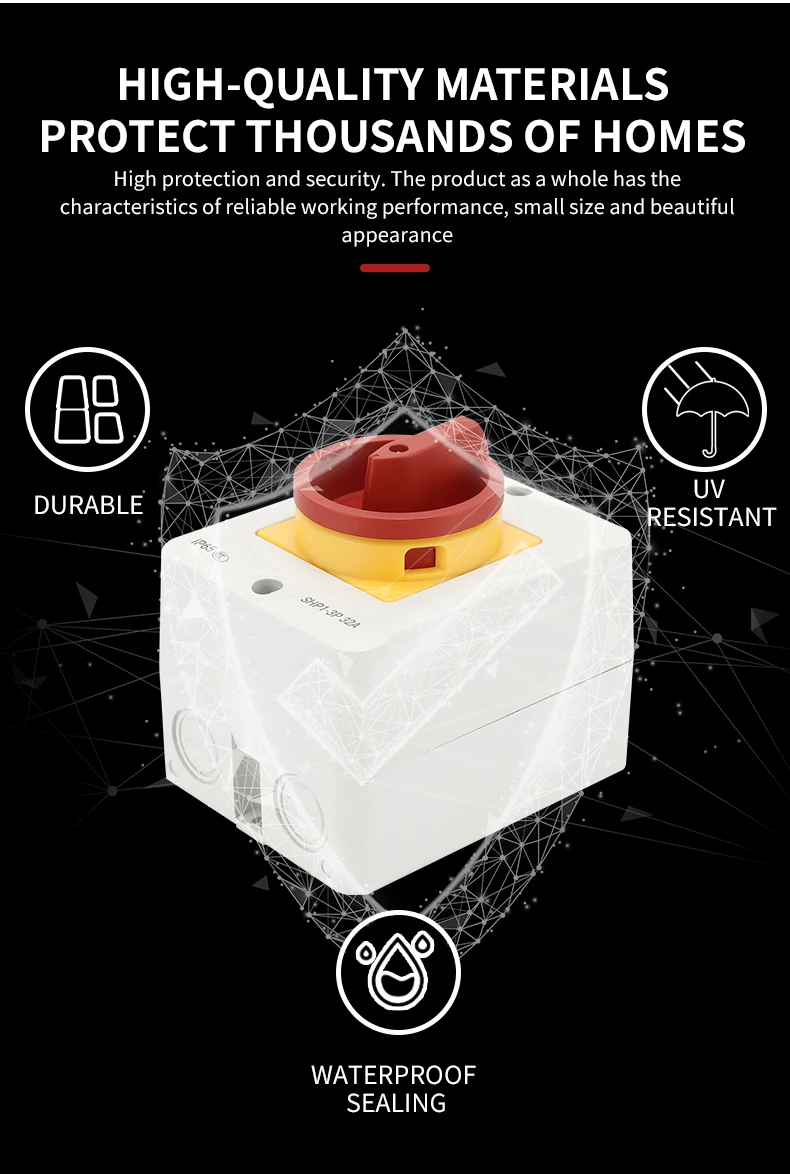 SHP3 IP66 Waterproof Isolating Disconnect Switch - 100A