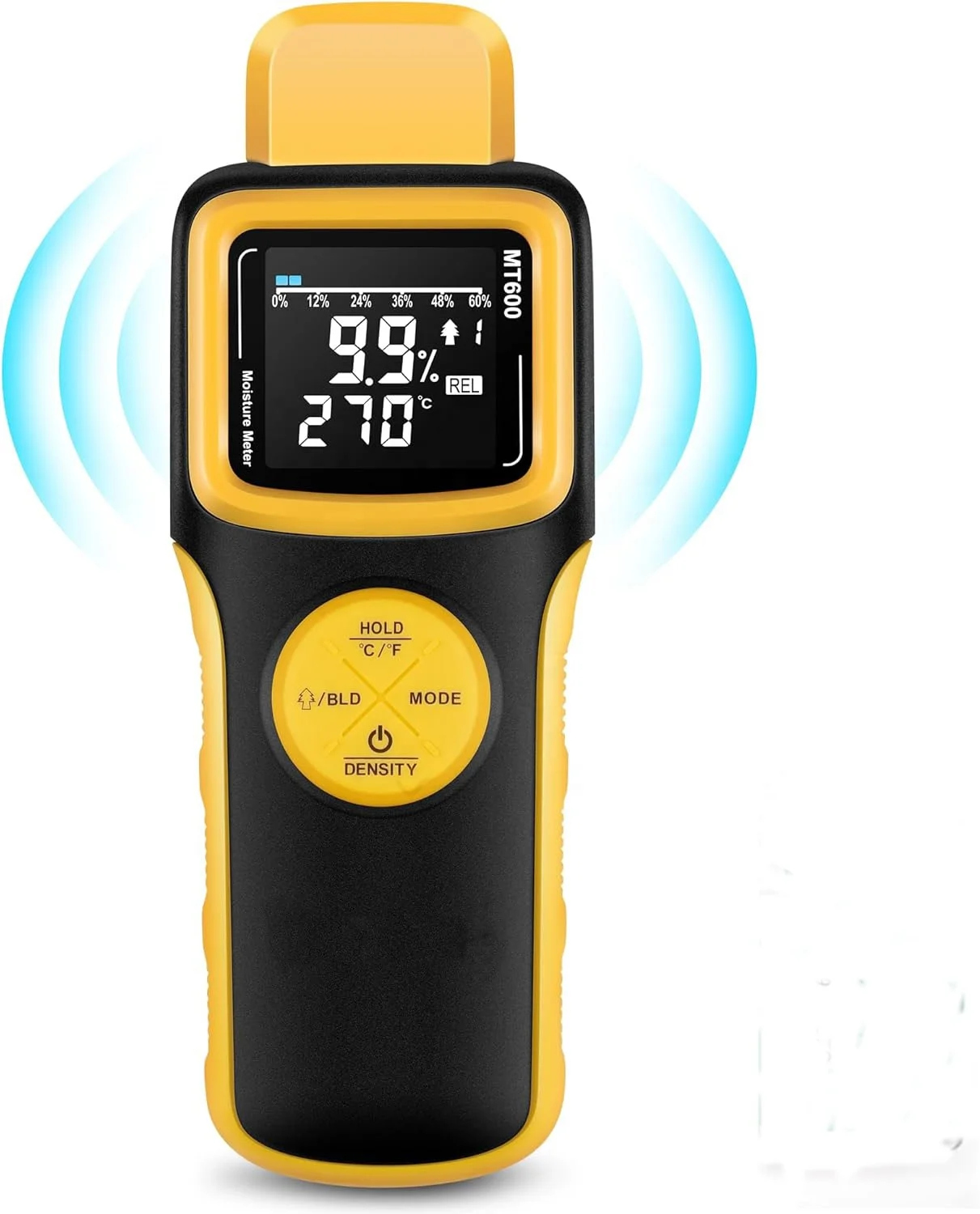 2-in-1 Portable LCD Timber Moisture Meter & Pin/Pinless Humidity Tester