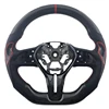 Carbon Fiber + Red Line + Red Stitching +  Leather + Thumb Pads