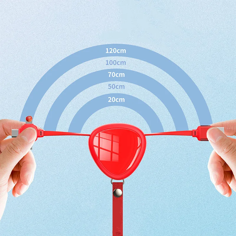 2023 New Heart shape 3in1 USB data charging cable Android phone three in one quick charging usb cable custom logo