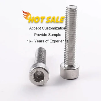 thumbnail image 2 of 100x A2 Grade Stainless M6 Allen Key Socket Cap Head Bolts – Assorted 2 of 5
