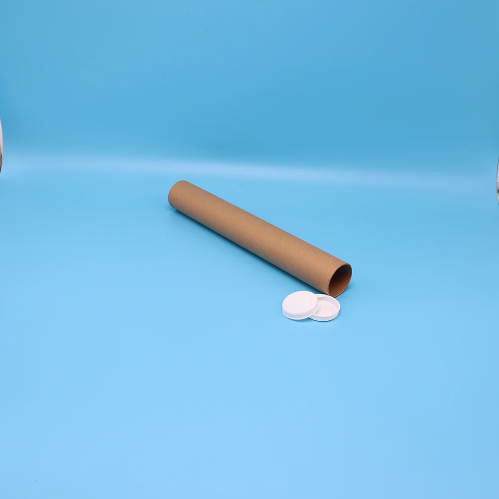 Factory Customized Size Plastic Cover Poster Canvas Wallpaper Kraft Paper Mailing Tube Packaging Paper Tube