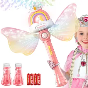 EPT Wholesale Unicorn Mini Bubble Wands Bubble Stick Plastic Automatic Princess Toys Outdoor Bubble Blower Machine