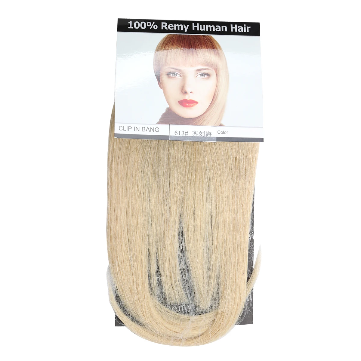 100 Remy Human Hair Clipin Bangs Blunt Cut Natural Hair Fringe Ash