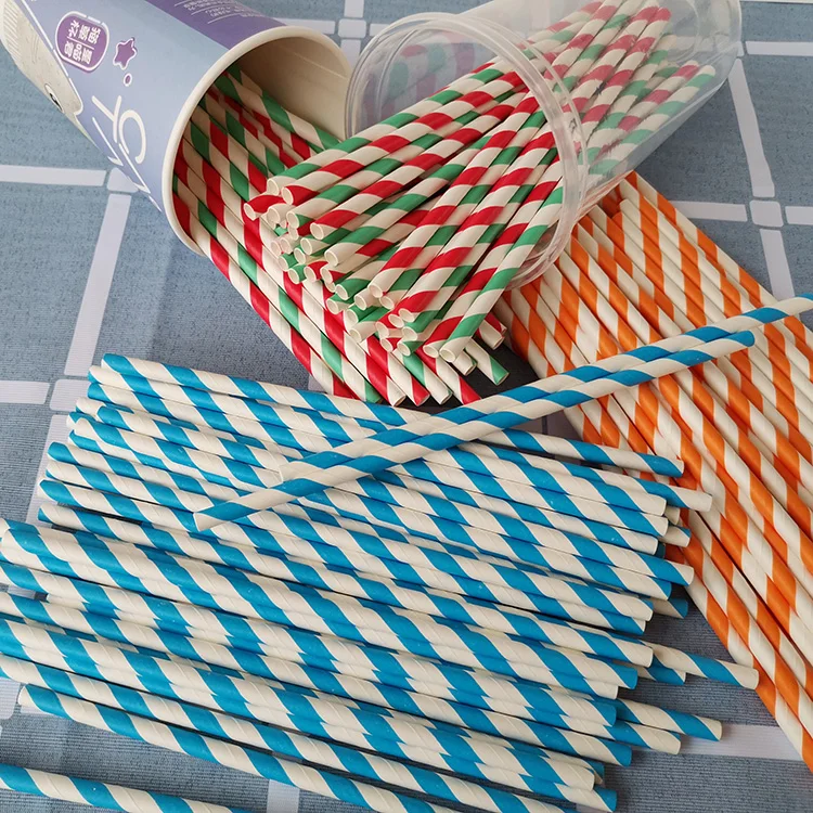 Wholesale Flamingo Paper Straw Disposable Honeycomb Striped Straw ...