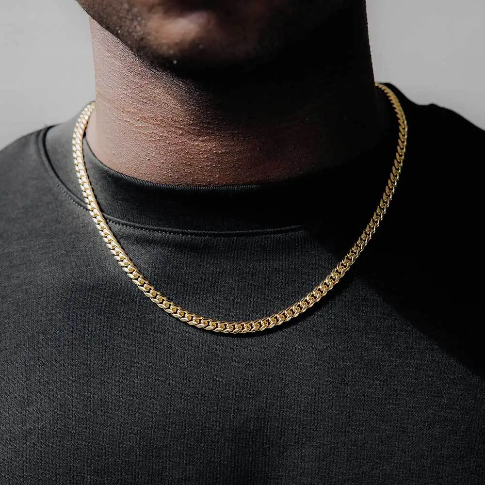 Hip Hop Stainless Steel Necklace Titanium Steel Crypto Word Buckle Cuban  Chain 18-karat Gold Necklace for Men| Alibaba.com