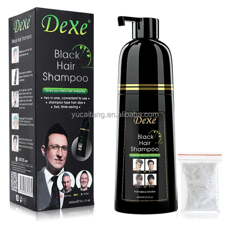 DEXE Fast Permanent Brown Natural Black Hair Color Dye Shampoo Original China Price Factory Private Label OEM  Customize Logo