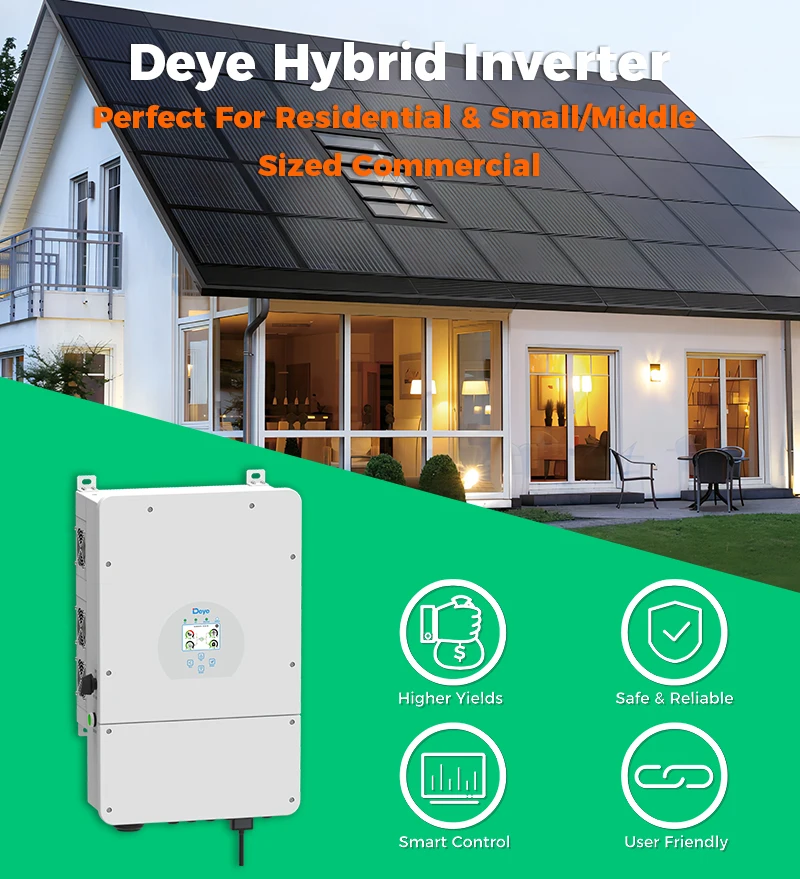 Deye Sun-8k-sg01lp1-eu Solar Power Inverter Converters Hybrid Single ...