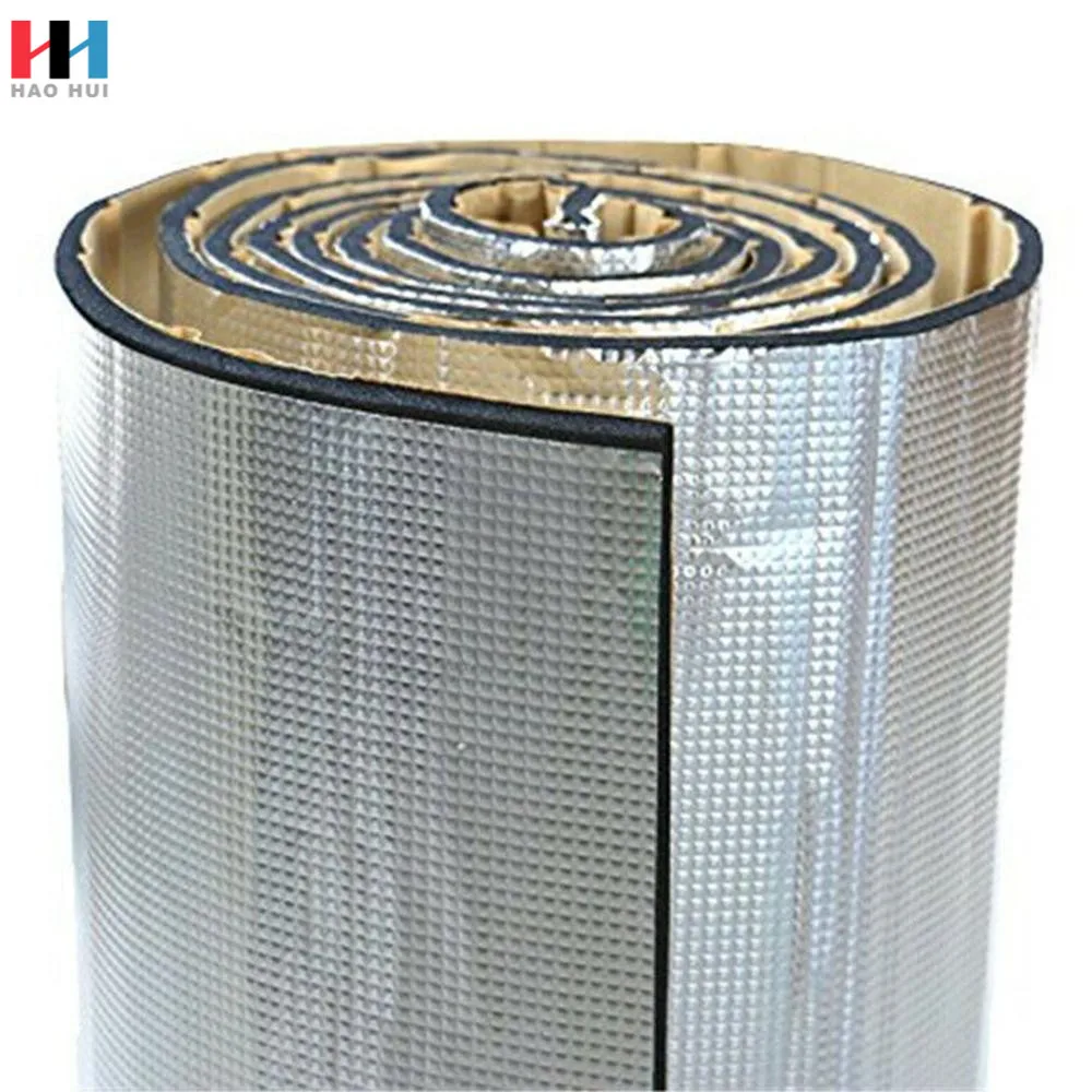 1x1.4m Car Engine Hood Noise Insulation Pad – 5mm Thick Heat Shield Mat With Adhesive