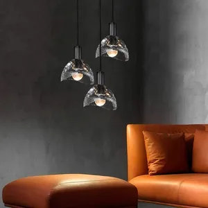 Multi-Head Clear Transparent Crystal Pendant Lamps Bright G4 for Simple Home & Restaurant Decoration for Bedroom & Bedside
