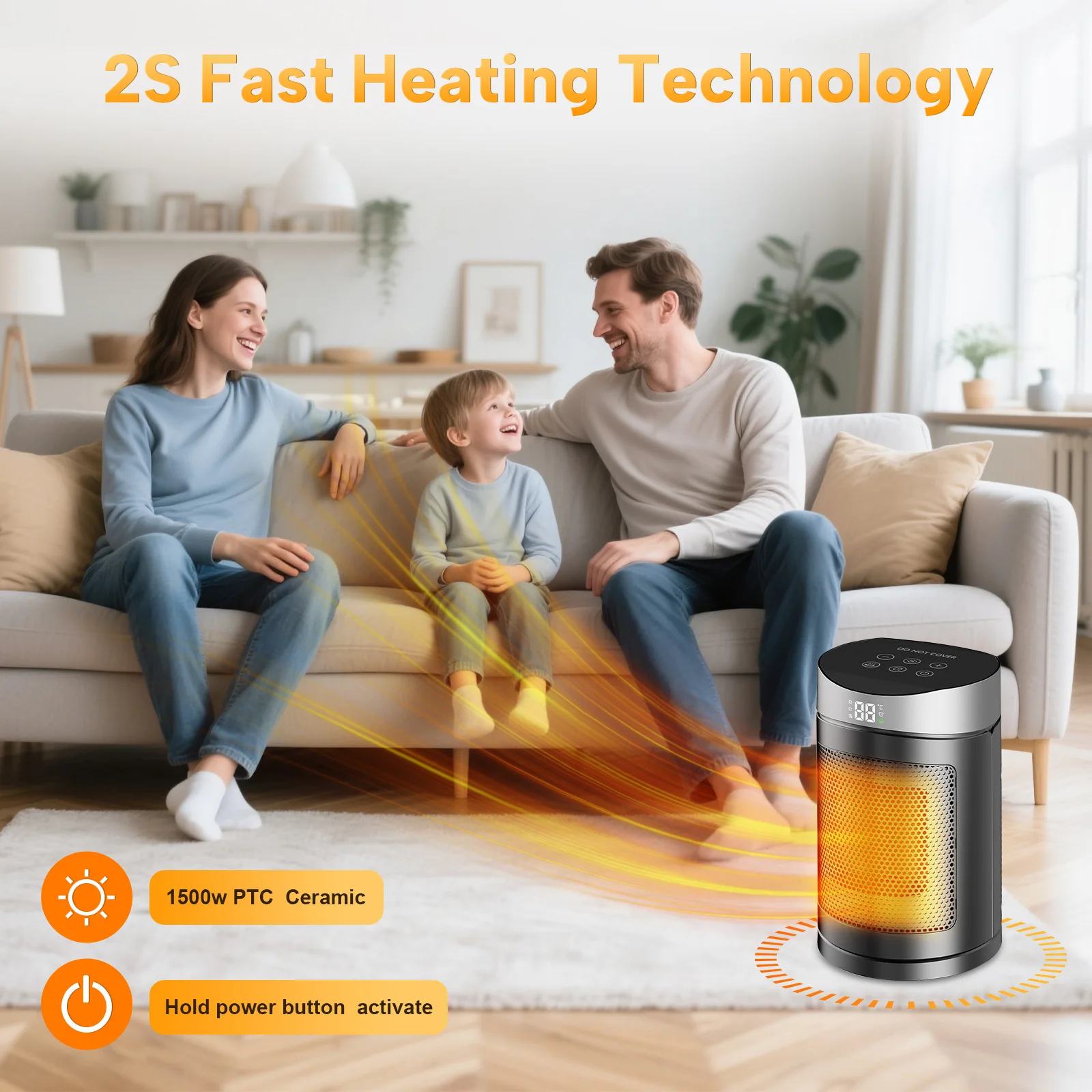 Electric Heater, Portable, PTC - detail 2