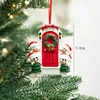 4 fairy red door wreath - resin small hanging ornament