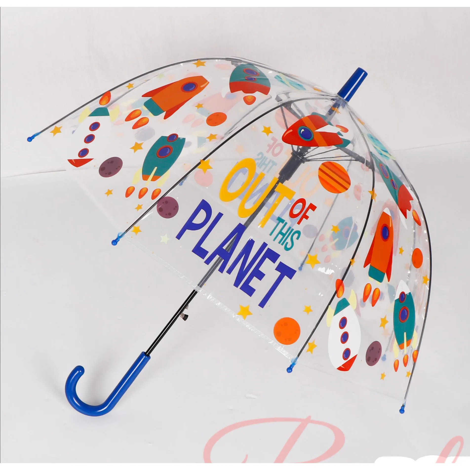 中国批发遮阳伞儿童卡通雨伞彩色可爱动物图案印花雨伞儿童雨伞