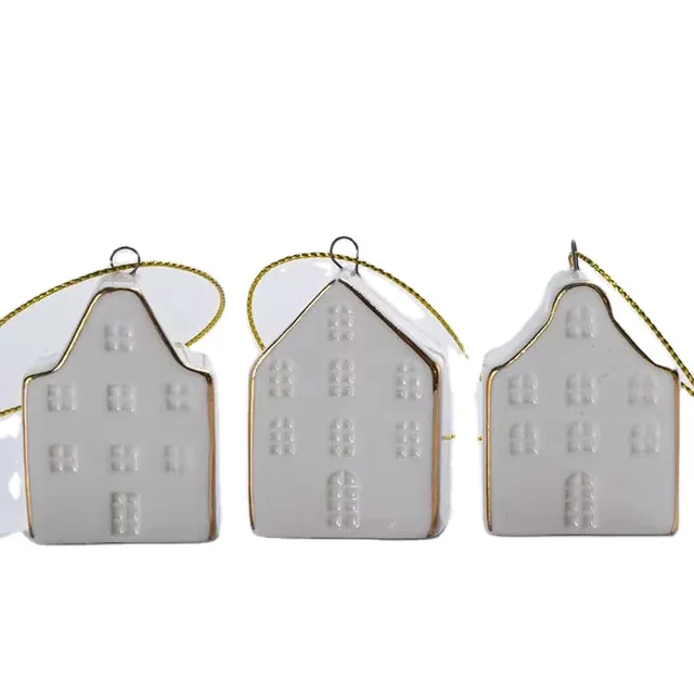 Ceramic Christmas Tree Decorations ceramic Christmas house hanging house