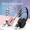 Black 3 in 1 USB cable