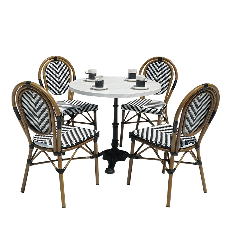 Outdoor Patio Furniture French Style Rattan Chair Paris Cafe Parisian