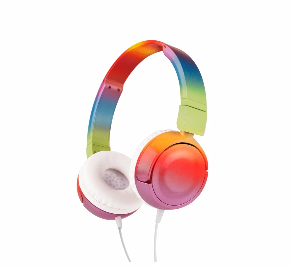 Rainbow Headphones Cool Design, Waterproof, and Foldable