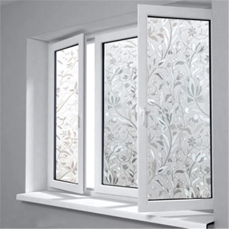 Self-Adhesive Privacy Window Film Frosted Glass Opaque White Decoration Vinyl 