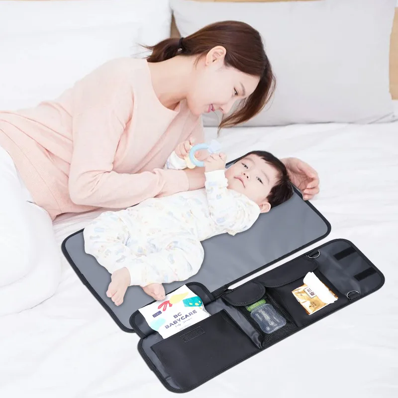 Custom Portable Waterproof Diaper Changing Pad Travel Folding Baby Diaper Changing Mat Small