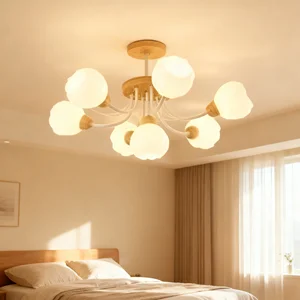 JACKSUN Vintage Living Room Lighting Bedroom Dining Room Romantic South Seas Floral Ceiling Pendant Light