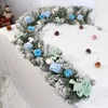 1.8m flocking rattan + blue accessories