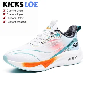 KICKSLOE  Reflective Running Shoes EU 50 Custom logo Men's Ultra-fine Carbon Plate Casual Men's Shoes Reflective Running Shoes