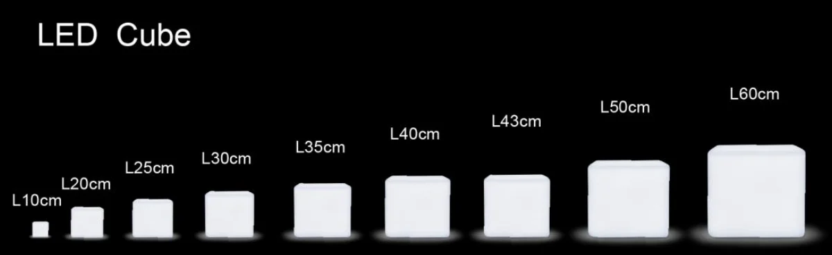 59 inch led glowing cube square stool ip65 outdoor waterproof cube light led remote controlled cube-2