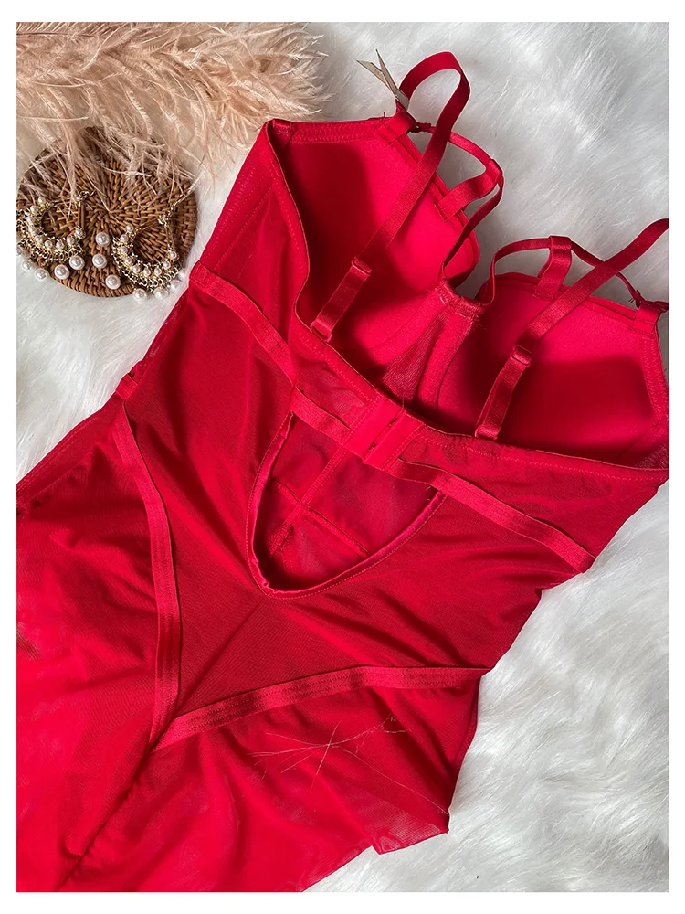 女式蕾丝顶起透气内衣款式一体式内衣