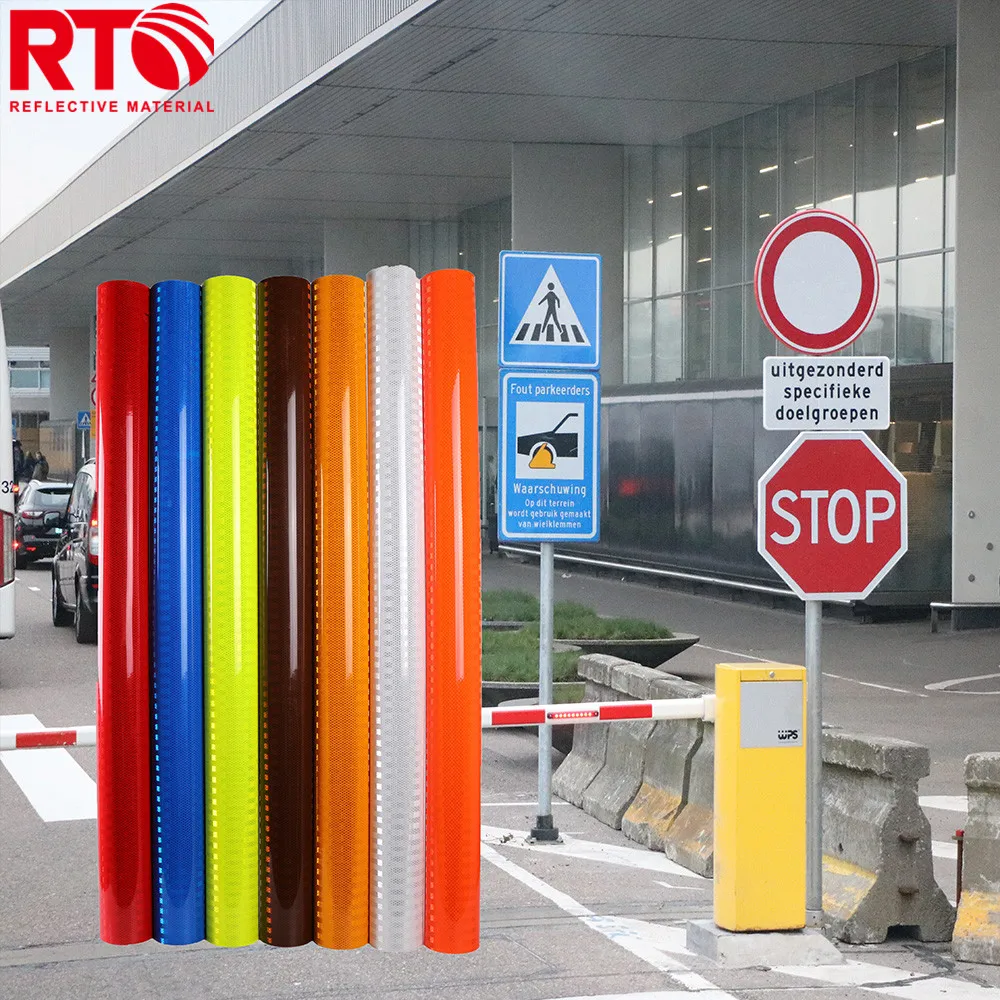 EGP Engineer Grade PET/PMMA High Brightness Reflective Sheet Vinyl Sticker for Road Safety Sign manufacture