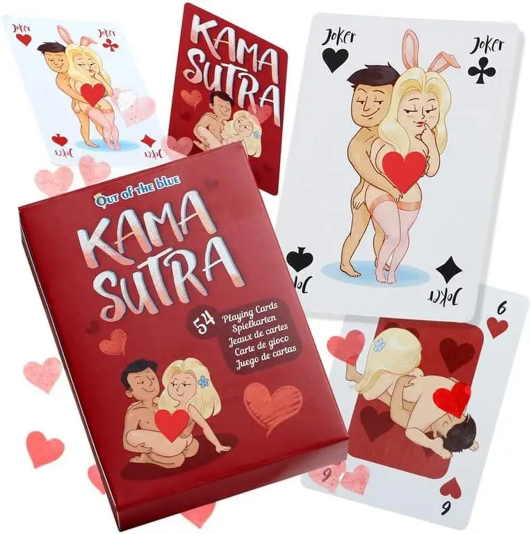 KAMA SUTRA Cartes à Jouer Érotiques Rondes Personnalisées Jeu pour Couples avec Positions Sexuelles Imprimées