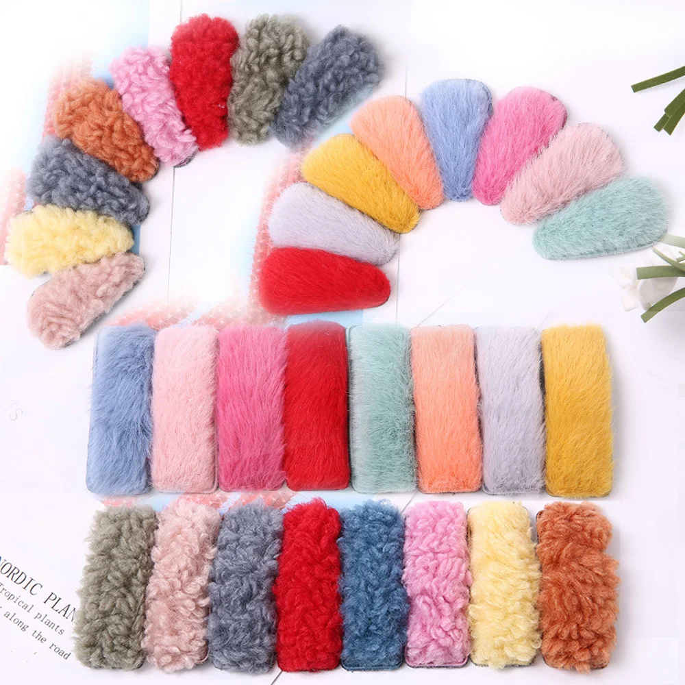 XQ008 2019 новейший дизайн корейский парикмахерский Симпатичный плюшевый зажим для волос сезонные садовые украшения крошечные